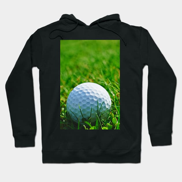 Golf Ball in Grass Hoodie by adrianbrockwell